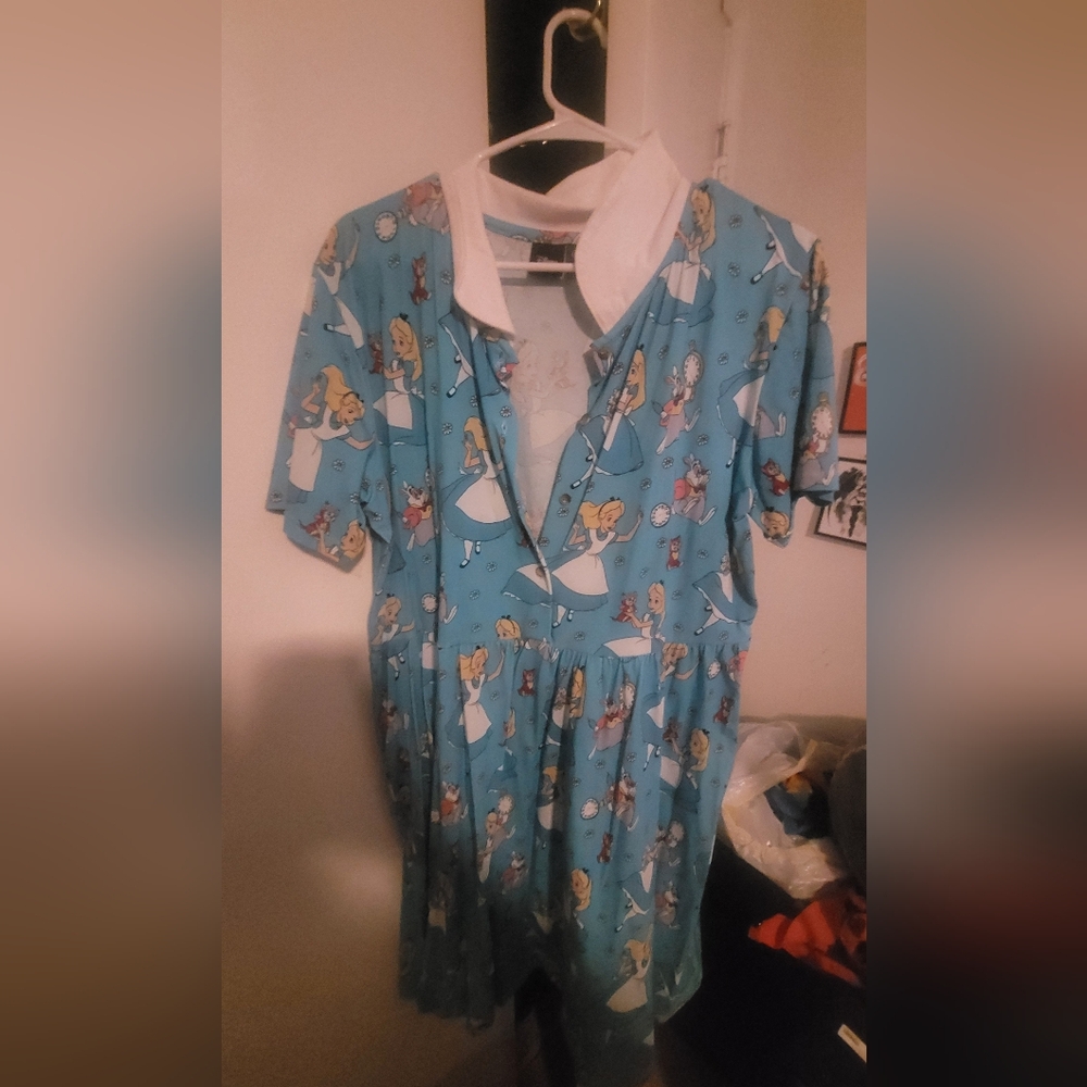 Unique Vintage / Cakeworthy Alice in Wonderland dress